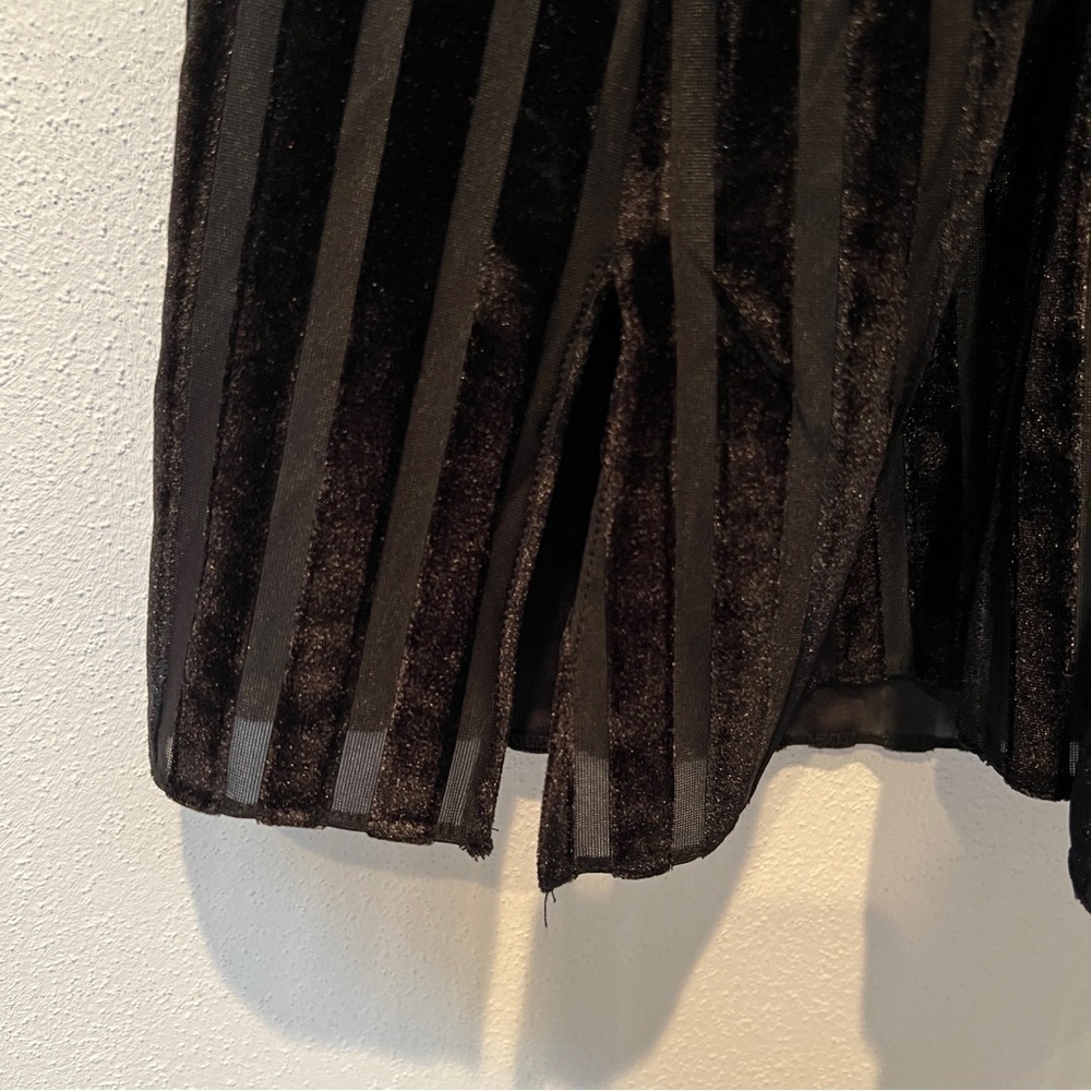 Zara NWT Trafaluc Party Velvet Striped Triple Thin Strap Semi Sheer Tank - Picture 12 of 13